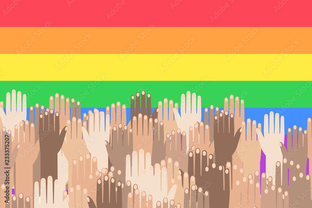 LGBT rainbow Flag. Celebrating gay people rights. Same-sex love. Pride. LGBT rainbow Flag. Celebrating gay people rights. Same-sex love. Pride.
