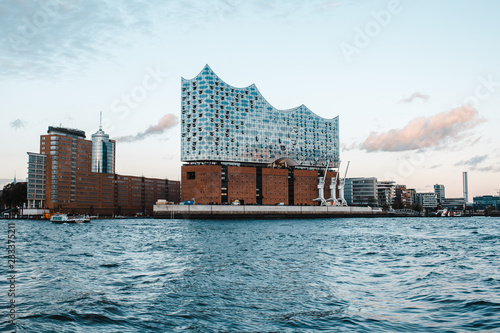 Hamburg Elbphilharmonie vom Wasser aus photo