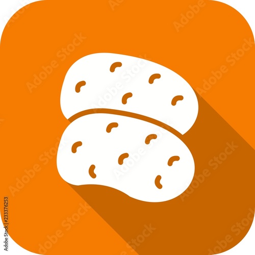Potatoes Round Corner Shadowed Icon