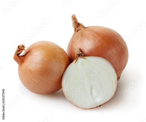 Wallpaper Mural Onion bulbs isolated on white background with clipping path Torontodigital.ca