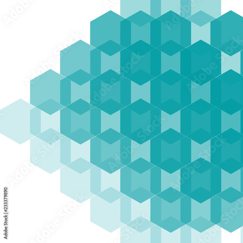 Abstract background texture. Emerald color. hexagons