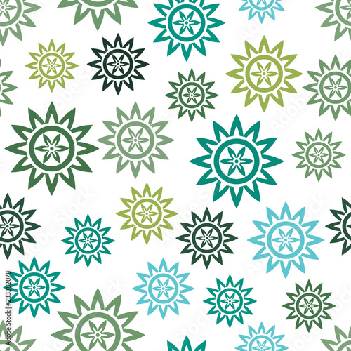 Seamless pattern with abstract flowers. Vector illustration.
