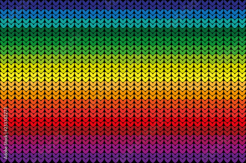 seamless background knitting pattern in rainbow colors