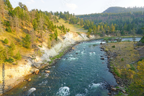 View of the Yellowstone River in Yellowstone National Park