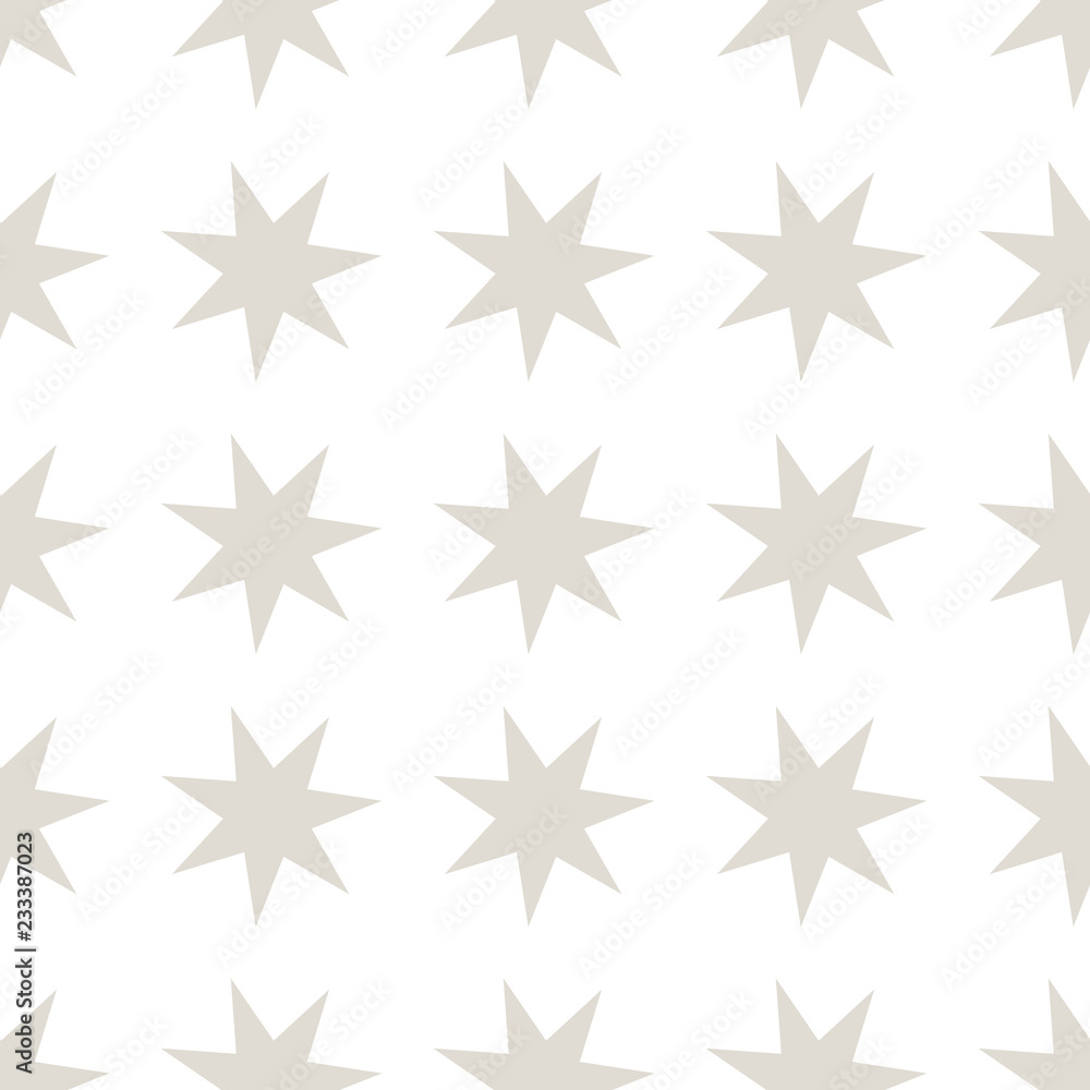 Seamless geometric star vector pattern. Retro design backdrop texture.