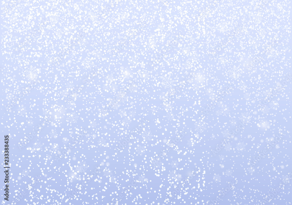 Snow falling background. Winter snowstorm. Design for Cristmas and New Year holidays. Vector illustration.