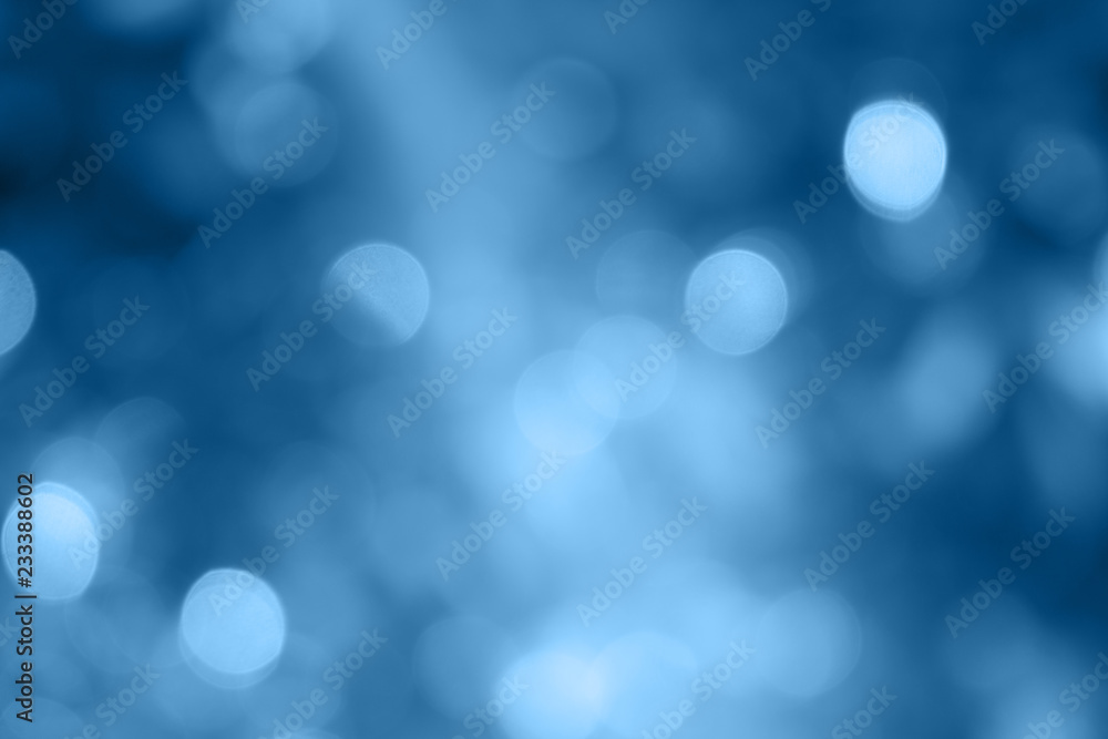 Fototapeta premium Blue bokeh or blurred abstract for background