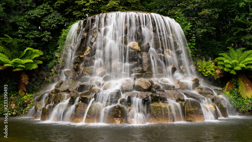 Photography Long exposure of artificial waterfall in Iveagh Gardens in Dublin, Ireland