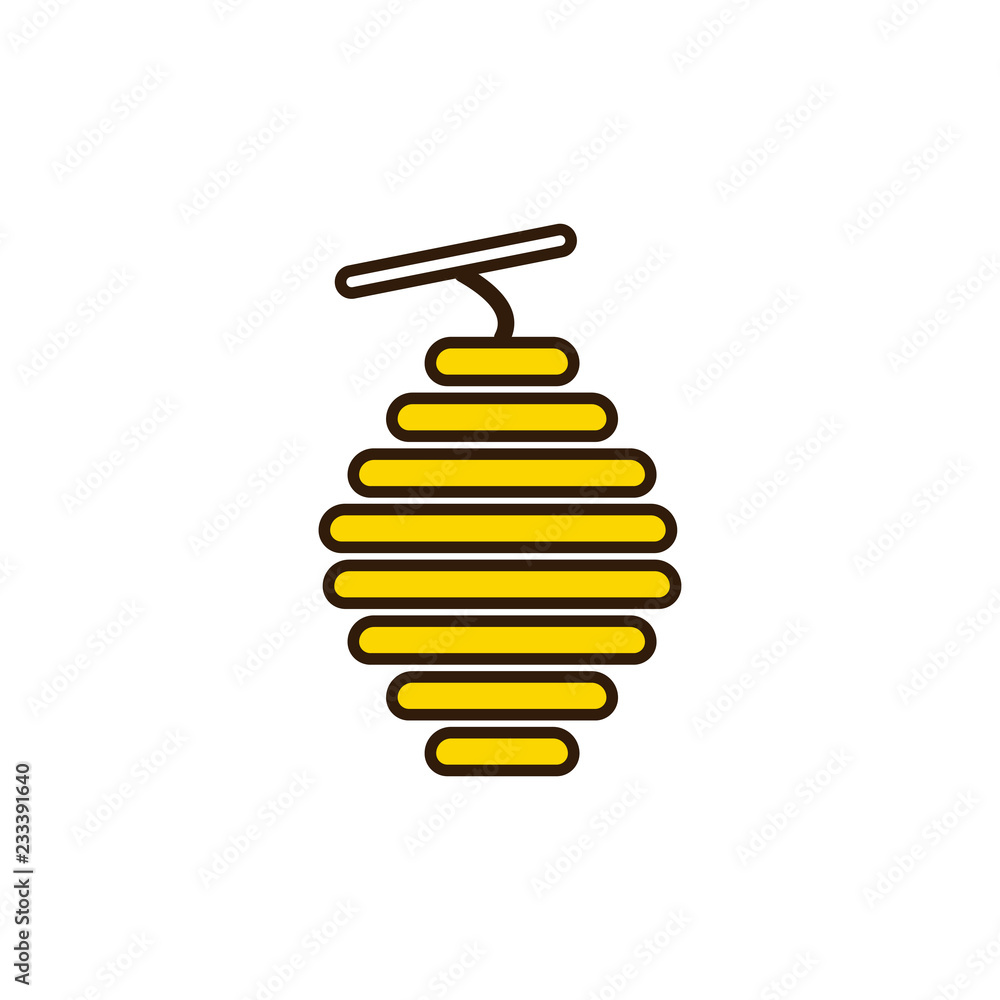 wild bee hive. Beekeeping and apiary. Symbol of honey wild bee hive. Beekeeping and apiary. Symbol of honey