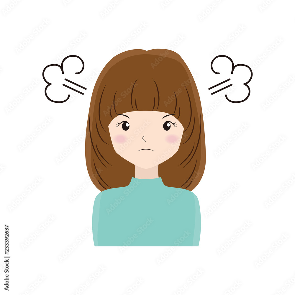 Obraz premium 怒っている女性