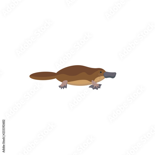 Vector illustration. Cartoon style icon of duckbill. Cute character for different design.