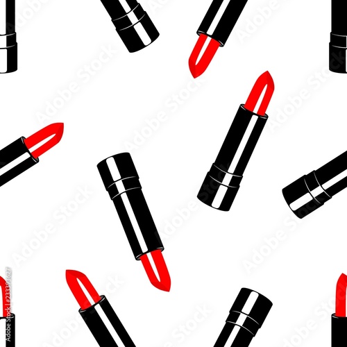 Pattern red lipstick