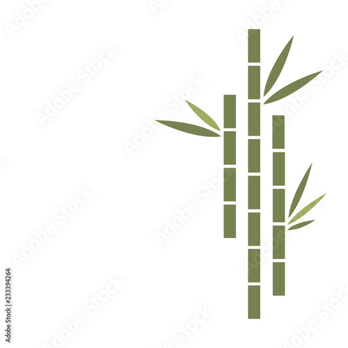 Fototapeta Naklejka Na Ścianę i Meble -  Bamboo logo template design or vector icon for website. Chinese, asian or eastern background or layout with bamboo illustration. Flat clean design.
