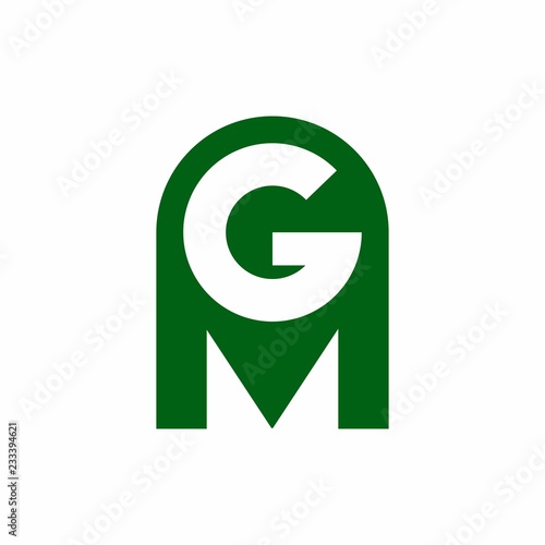 G M Initial Letter Logo Vector