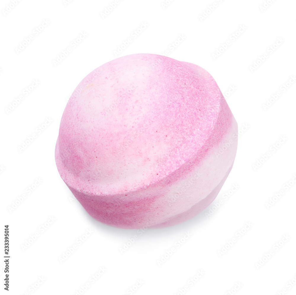 Bath bomb on white background. Spa product Bath bomb on white background. Spa product
