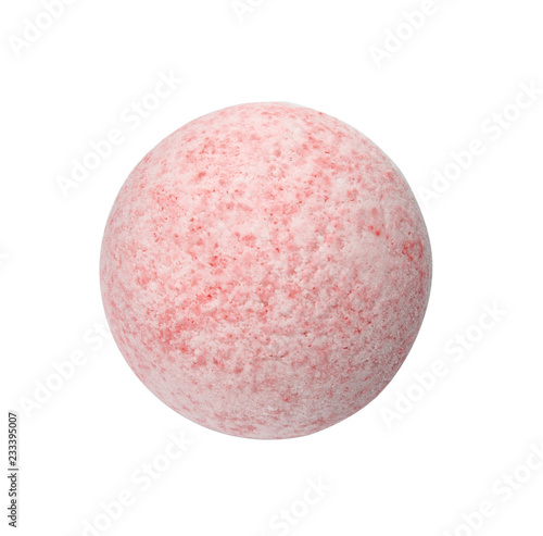 Bath bomb on white background. Spa product