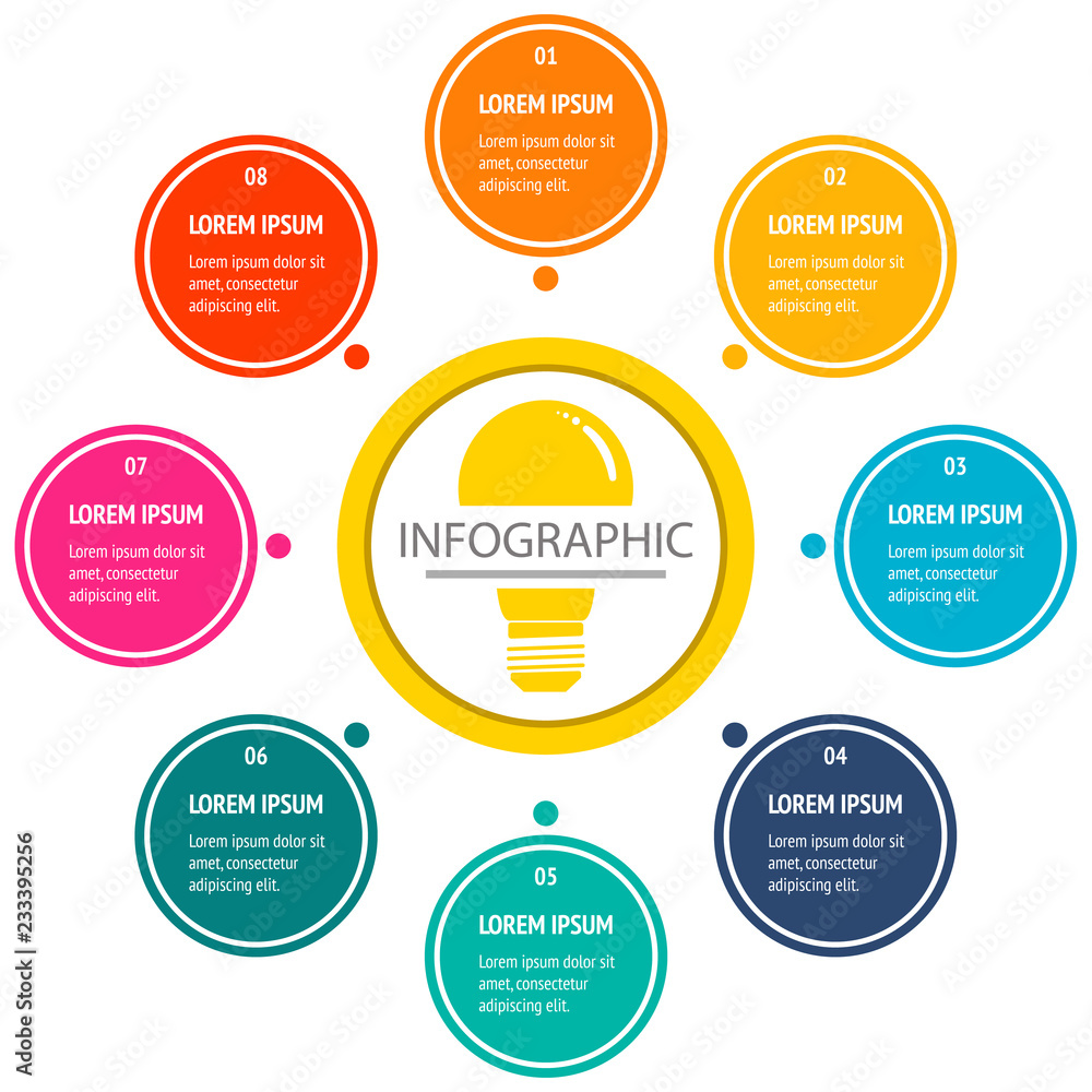 Infographic Design Lightbulb Infographic Design Lightbulb