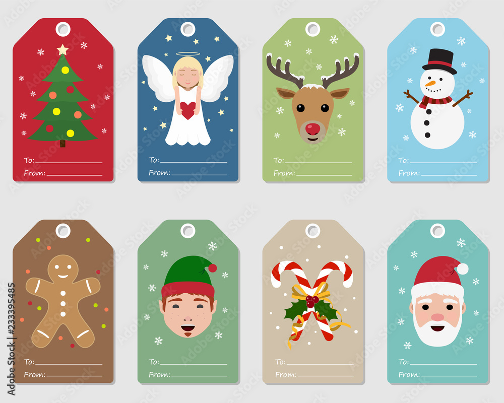 Fototapeta premium Christmas gift tags