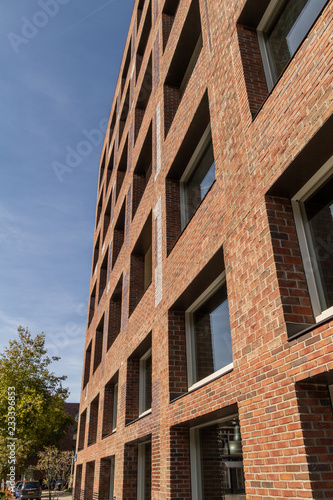 square shaped windows architecture building with bright light