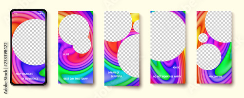 Set of modern templates for the phone. Vector illustration