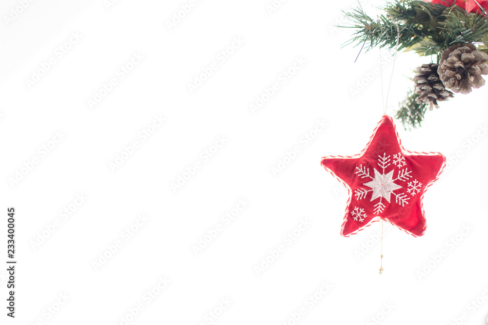 handmade star hanging from the Christmas tree handmade star hanging from the Christmas tree