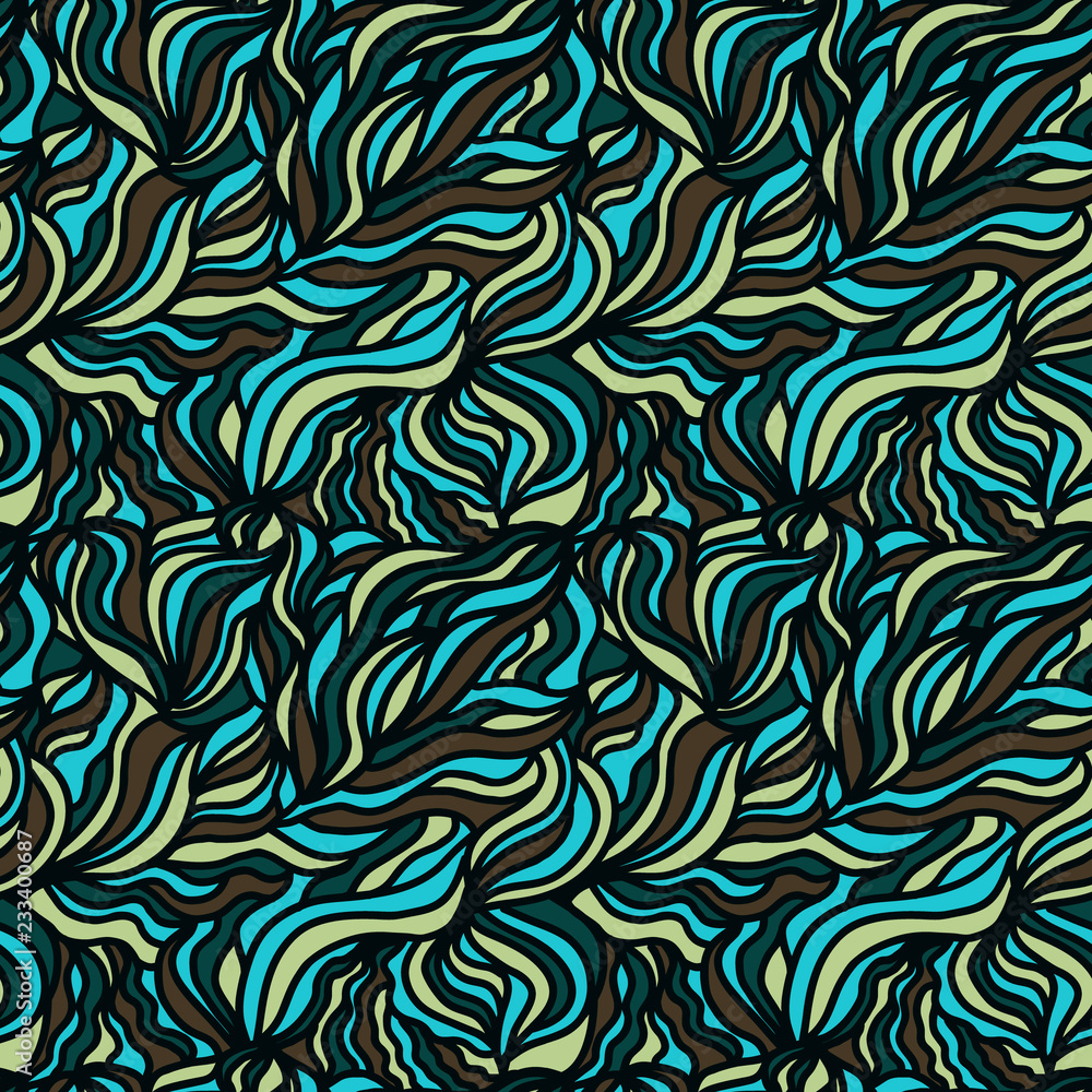 Abstract seamless texture with wavy pattern, vector