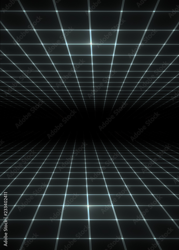 abstract techno background, grid perspective abstract techno background, grid perspective