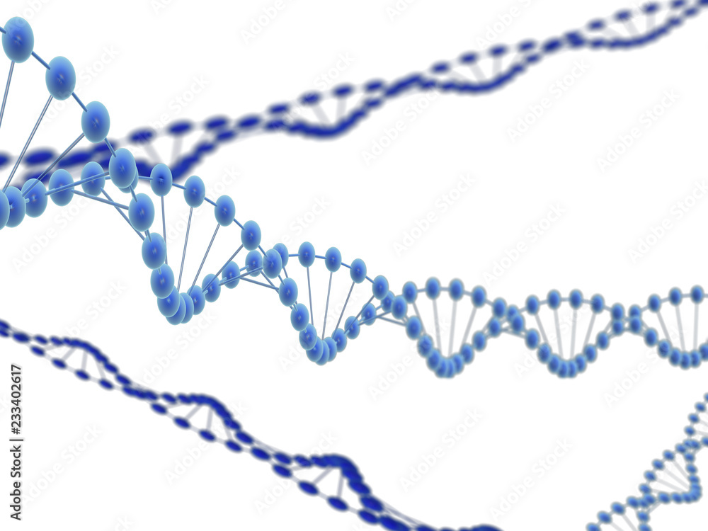 Naklejka premium dna molecules in microworld