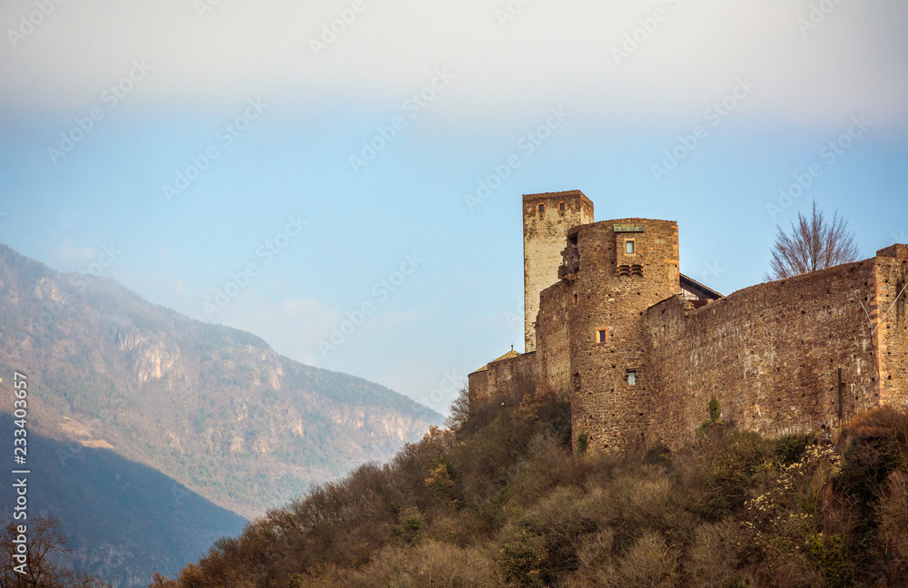 Firmian - Sigmundskron Castle, one of the oldest castles in South Tyrol near the city of Bolzano, South Tyrol , northern Italy