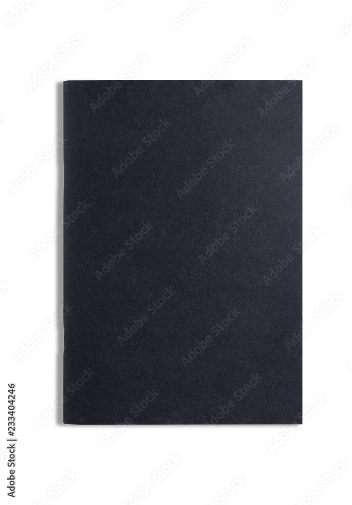 Black notebook isolated on white background Black notebook isolated on white background