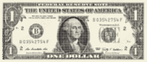Abstract halftone US dollar vector