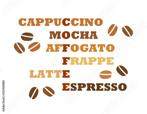 Coffee types crossword
