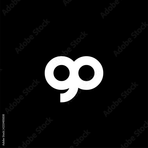 Initial Letter G and O Icon Vector Logo Template.