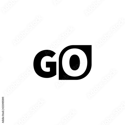 Initial Letter G and O Icon Vector Logo Template.