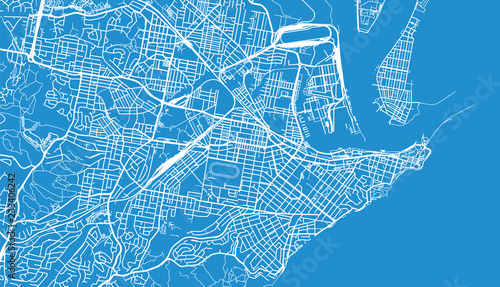 Urban vector city map of Newcastle, Australia