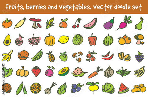 vector doodle icons set
