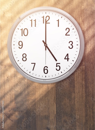 Wallpaper Mural Silver round clock face isolated on white background Torontodigital.ca