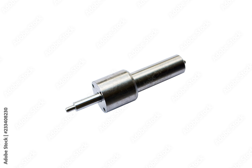 Fuel injector into the combustion chamber of the engine. Car plunger of the fuel pump of the diesel engine. Fuel injector into the combustion chamber of the engine. Car plunger of the fuel pump of the diesel engine.