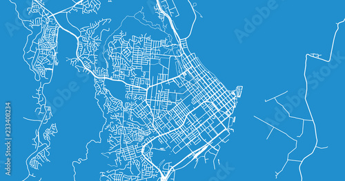 Urban vector city map of Cairns, Australia