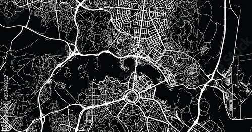 Urban vector city map of Canberra, Australia photo