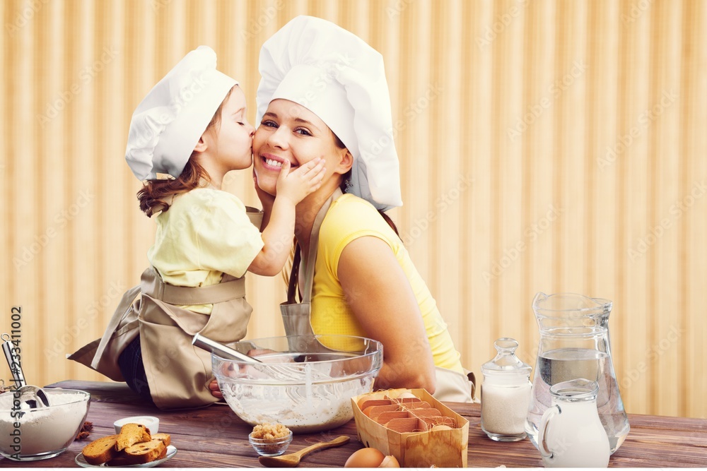 Cooking mother mom kid bake child kitchen Cooking mother mom kid bake child kitchen