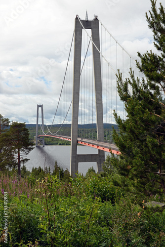 Hängebrücke Högakustenbron in Schweden