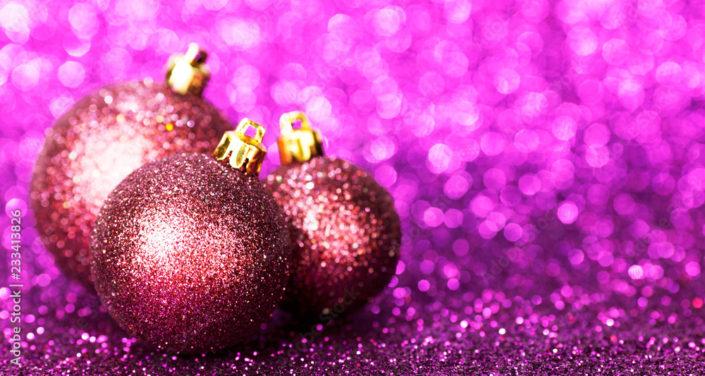 Glitter christmas balls