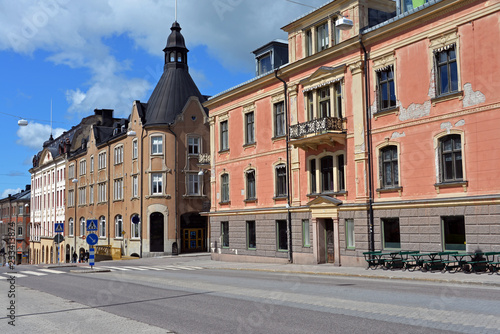 Historische Gebäude in der Hauptstraße von Härnösand