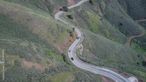 A view of Conzelman rd via drone