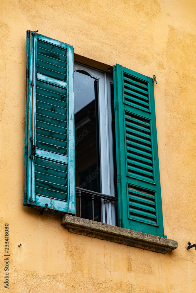 window with shutters