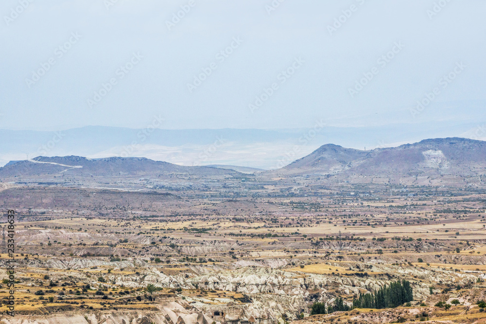 landscape of rocky formation in cappadocia