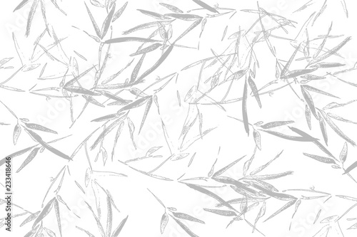 Seamless graphic hand drawn bamboo pattern 

