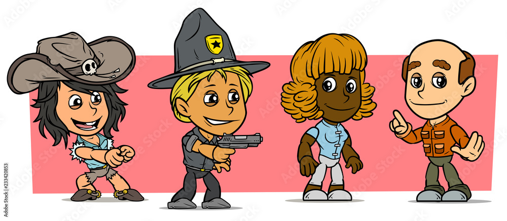 Cartoon funny boy and girl characters. Vol. 41 Cartoon funny boy and girl characters. Vol. 41