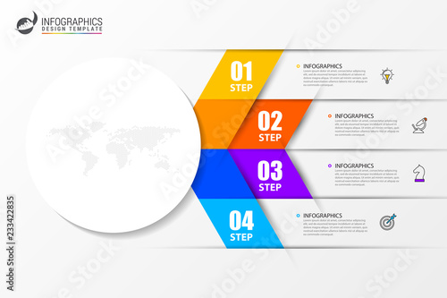 Infographic design template. Creative concept with 4 steps